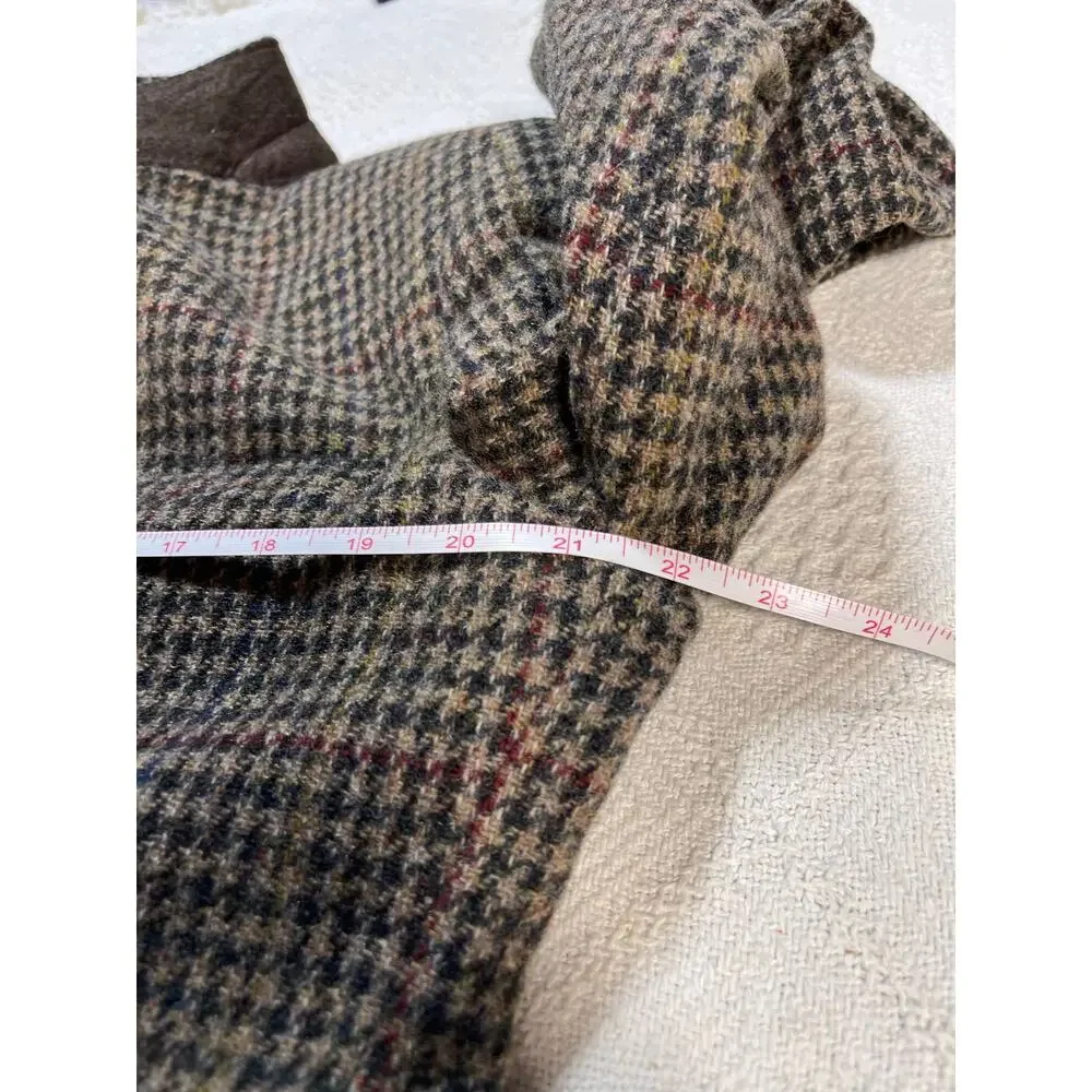 Vintage Huntington Men’s 42L Houndstooth Wool Blend Sport Coat